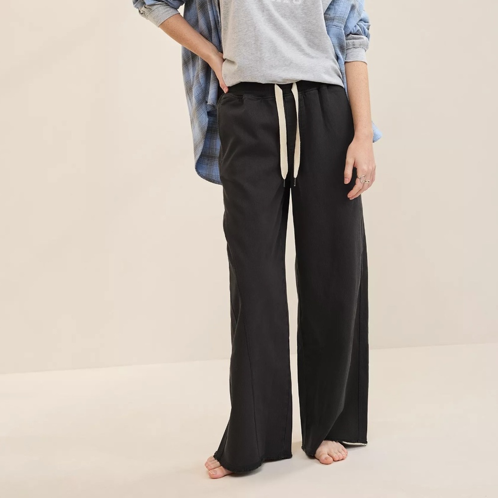 Aerie Black Wide Leg Pants